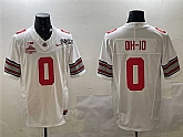 Men's Ohio State Buckeyes #0 OH-IO White 2025 CFP Final With National Champions Patch F.U.S.E. Vapor Limited Stitched Football Jersey,baseball caps,new era cap wholesale,wholesale hats